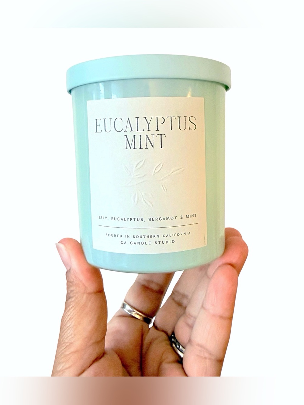 Leoben Company Eucalyptus Mint Stress Relief Luxury Scented Candle - Mint Green